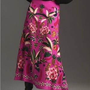 Farm Rio x Anthropologie Midi Slip Skirt Size Medium